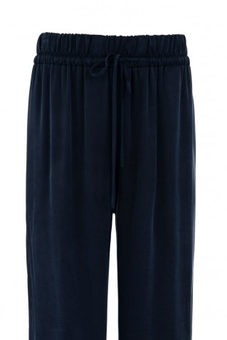 cupro viscose wide leg pants philosophy blueblack