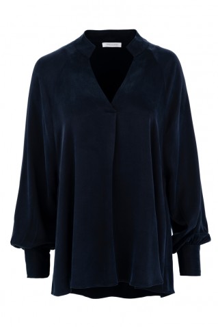 cupro viscose blouse philosophy blueblack