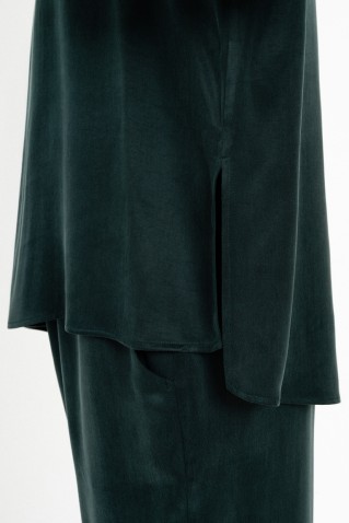 cupro viscose long blouse philosophy green