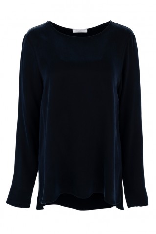 cupro viscose long blouse philosophy blueblack