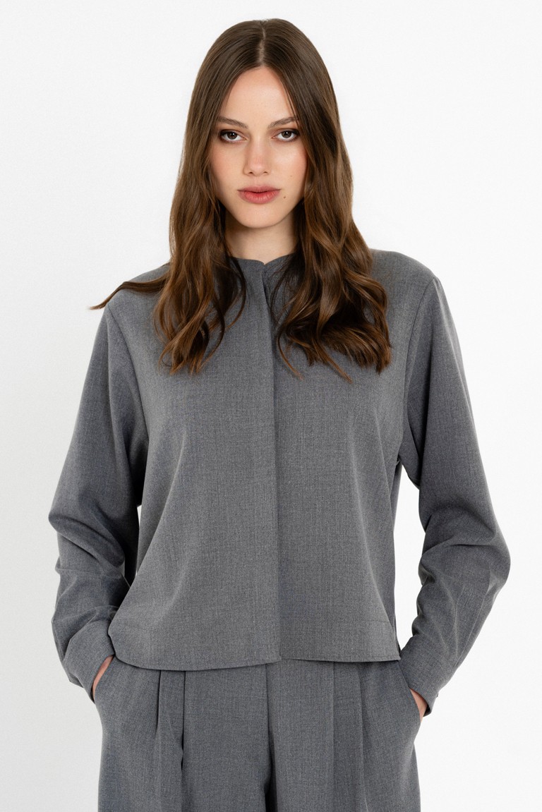 light t/r cropped shirt philosophy grey