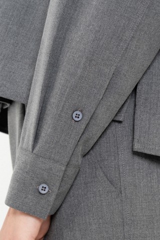 light t/r cropped shirt philosophy grey