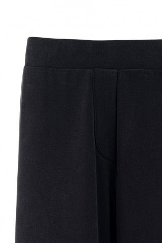 heavy rib sandwashed wide leg pants philosophy black