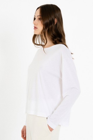 organic jersey dropped top philosophy white