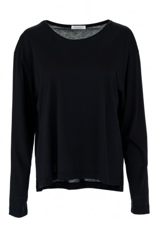 organic jersey dropped top philosophy black