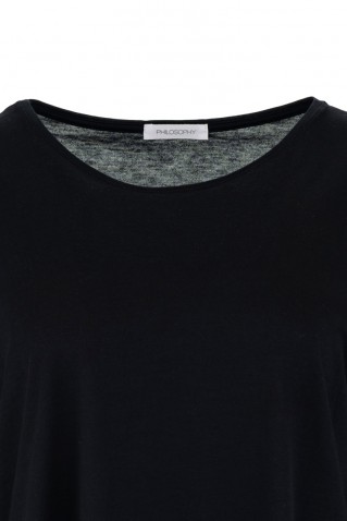 organic jersey dropped top philosophy black
