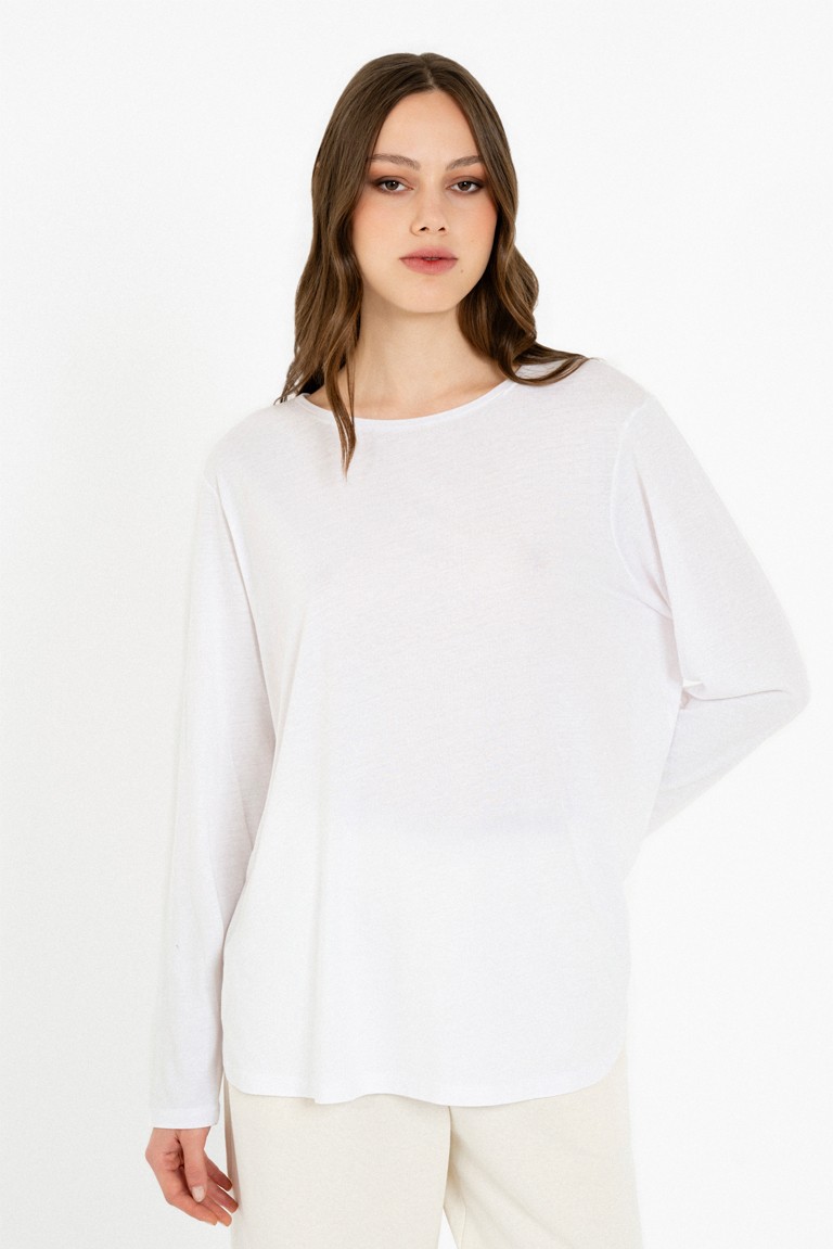 organic jersey oversized top philosophy white
