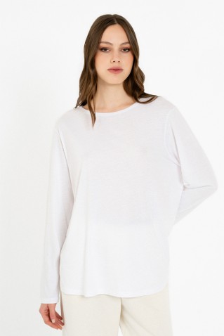 organic jersey oversized top philosophy white