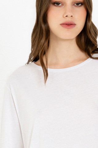 organic jersey oversized top philosophy white