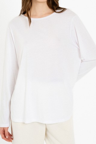 organic jersey oversized top philosophy white