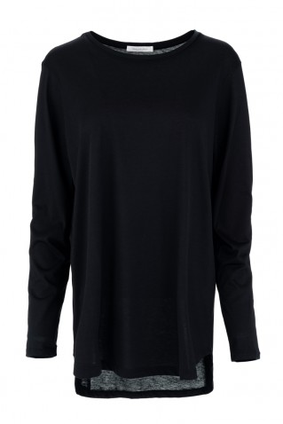organic jersey oversized top philosophy black