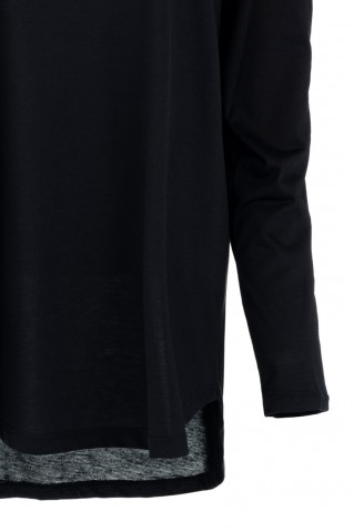 organic jersey oversized top philosophy black