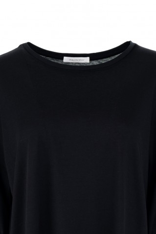 organic jersey oversized top philosophy black