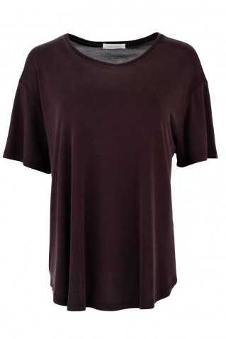 basic cupro t-shirt philosophy brown
