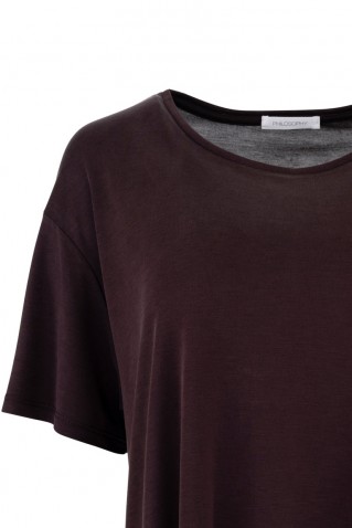basic cupro t-shirt philosophy brown