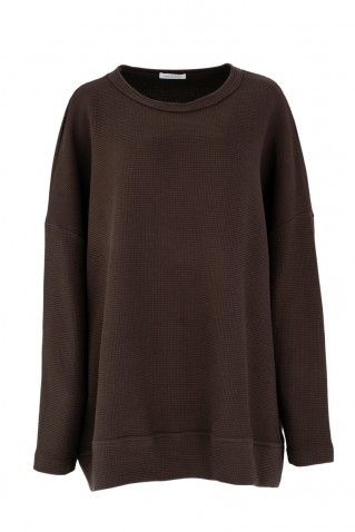 futter waffle oversized sweatshirt philosophy brown