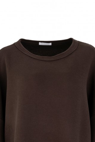 futter waffle oversized sweatshirt philosophy brown