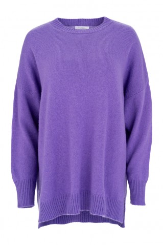 cashmere round neck long sweater philosophy lilac