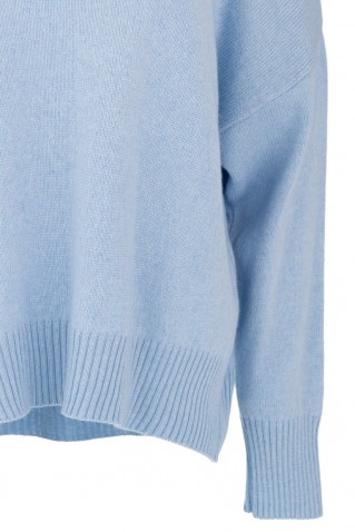 cashmere round neck long sweater philosophy light blue