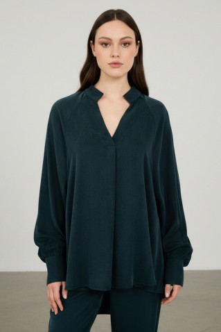 cupro viscose blouse philosophy green
