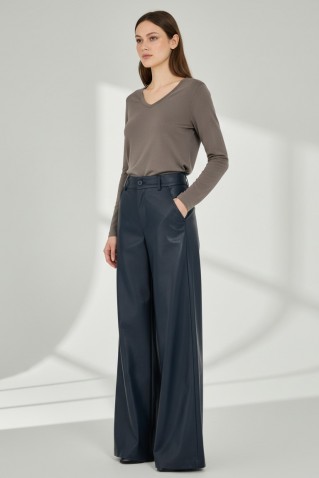 ecoleather wide leg philosophy blueblack