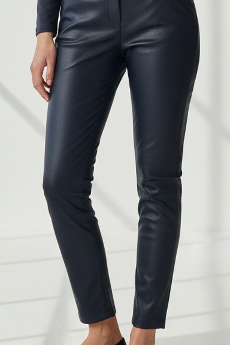 ecoleather slim fit pants philosophy blueblack