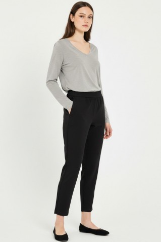 heavy rib sandwashed jogger pants philosophy black