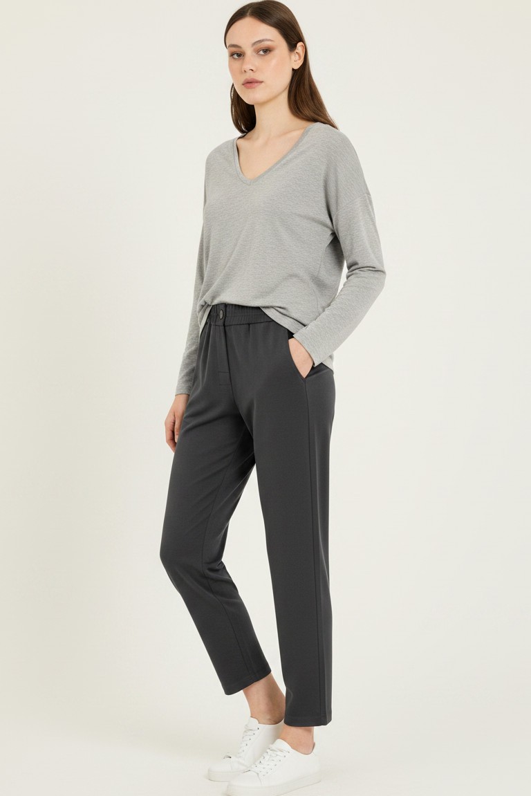 heavy rib sandwashed jogger pants philosophy grey