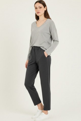 heavy rib sandwashed jogger pants philosophy grey