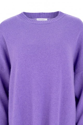 cashmere round neck long sweater philosophy lilac