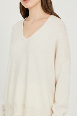 cashmere v neck sweater philosophy beige