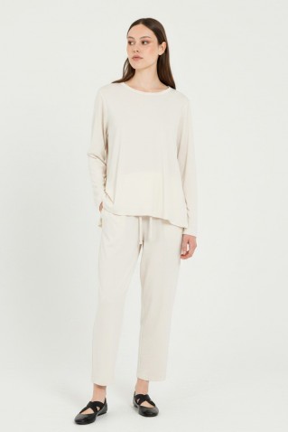 cupro pique top philosophy cream