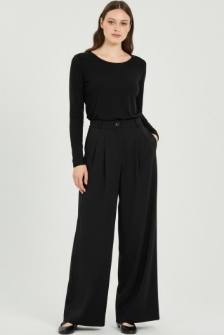 light t/r pleated pants philosophy black