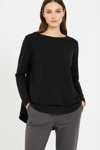 light t/r blouse philosophy black