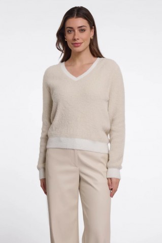 keath knit sweater rino & pelle birch snow