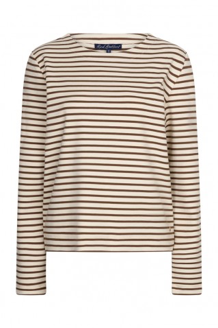 stripe sweater red button praline