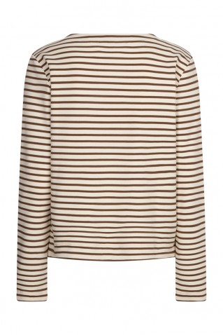 stripe sweater red button praline