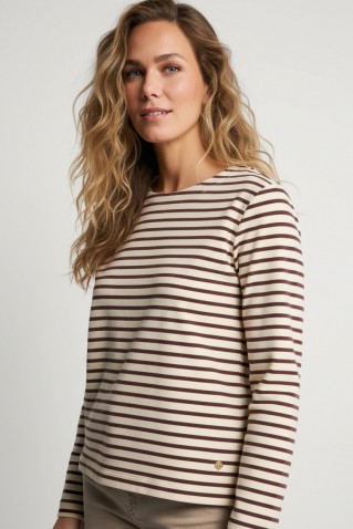 stripe sweater red button berry