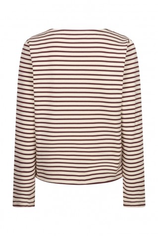 stripe sweater red button berry