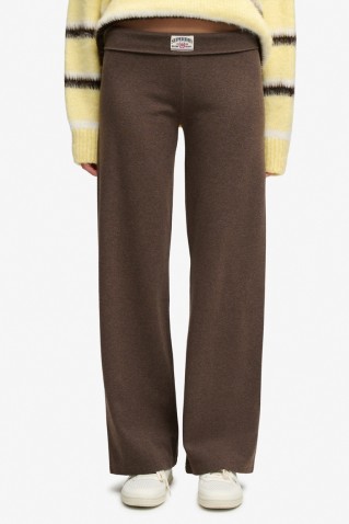fold over jogger pants superdry & co brown