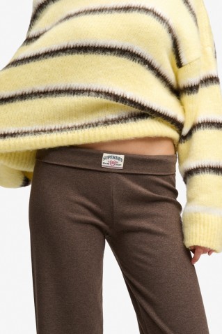 fold over jogger pants superdry & co brown