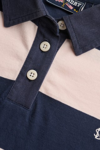 cropped stripe rugby blouse superdry & co