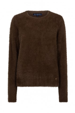 sweater red button praline