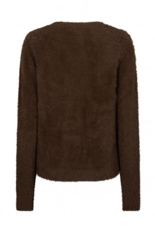 sweater red button praline