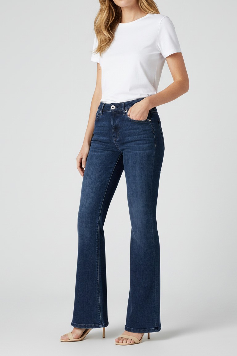 colette 5 pocket jeans red button