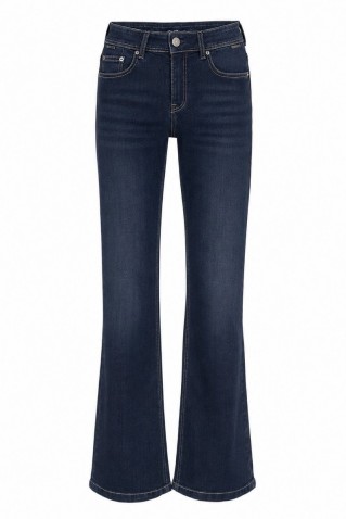 colette 5 pocket jeans red button