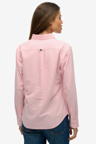 slim oxford bd l/s shirt superdry & co pink
