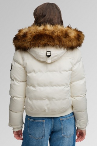 everest hooded bomber jacket superdry & co off white