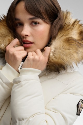everest hooded bomber jacket superdry & co off white