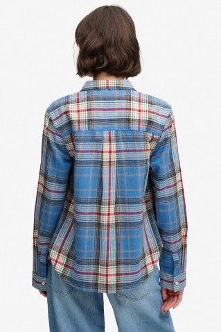 lumberjack check plannel shirt superdry & co blue
